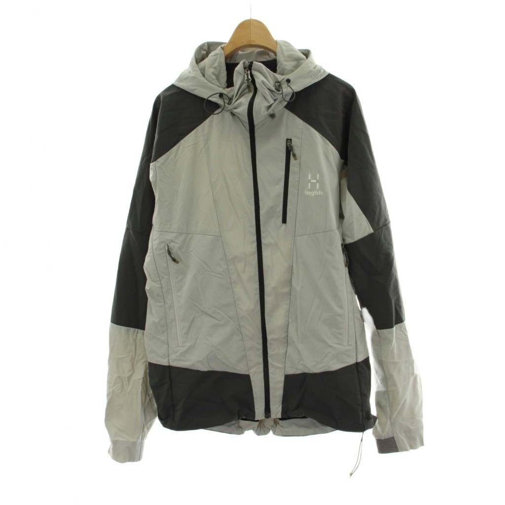 【中古】ホグロフス HAGLOFS スカーンハイブリッドジャケット Skarn Hybrid Jacket マウンテンパーカ M グレー 長袖 フード付き 切り替えデザイン 603851 /PP ■GY01 メンズ 【ベクトル 古着】 260216