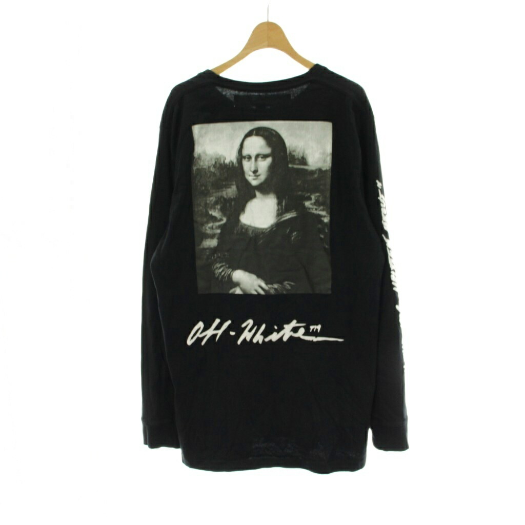 【中古】オフホワイト OFF WHITE 19SS Monalisa L/S T-Shirt Tシャツ XXL 黒 ブラック モナリザプリント 長袖 バックプリント カットソー OMAB001S19185005 /PP ■GY01 メンズ 【ベクトル 古着】 260213