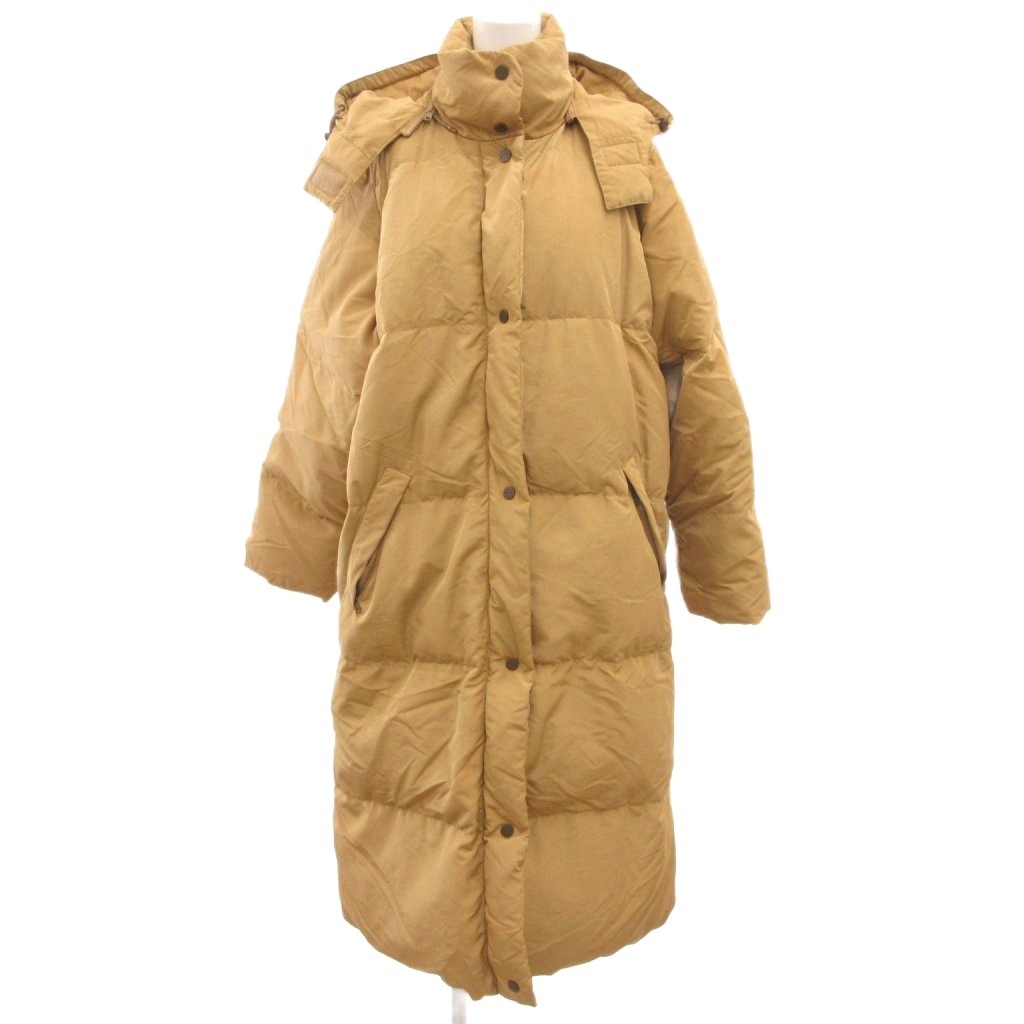 【中古】マックスマーラ ウィークエンドライン MAX MARA WEEKEND LINE ダウンコート ロング フード キャメル 40 茶 ブラウン /JS ■GY40 レディース 【ベクトル 古着】 260127