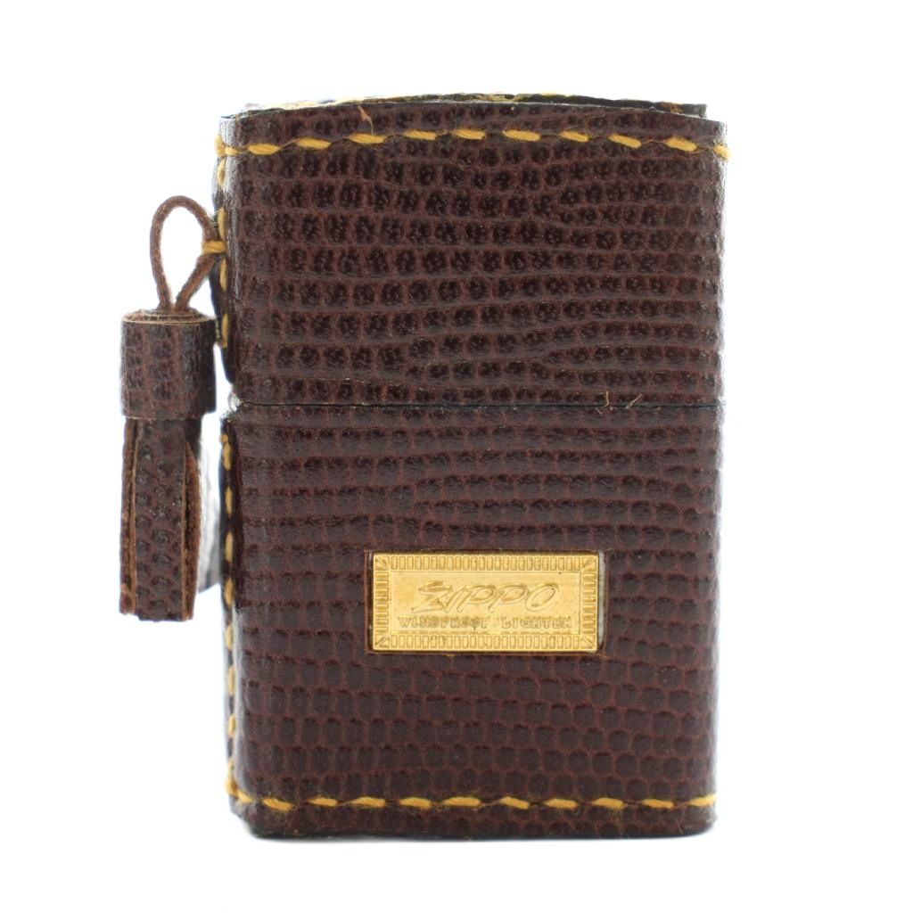 【中古】ジッポー ZIPPO オイルライター 喫煙具 タバコ 革巻き レザー ロゴ 茶色 ブラウン /XZ ■GY18 その他 【ベクトル 古着】 260215