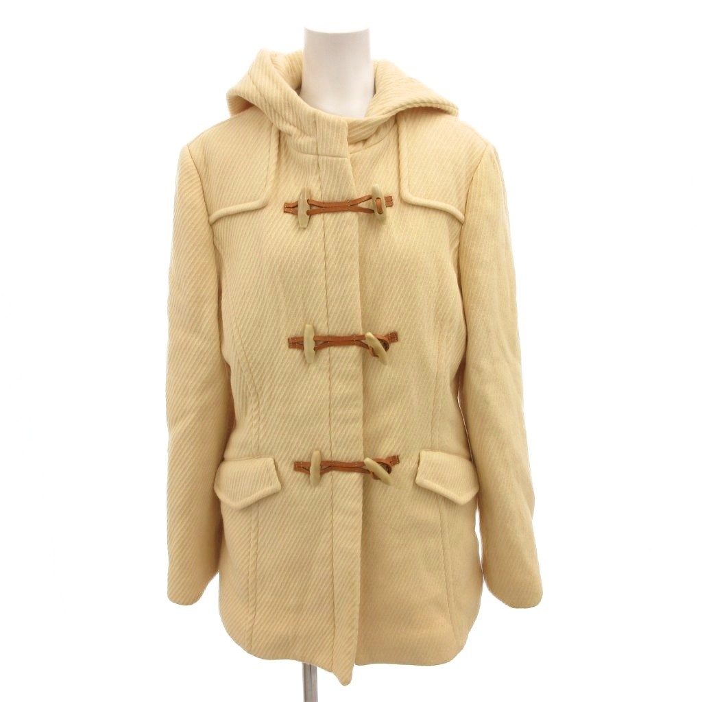 【中古】スコッチハウス SCOTCH HOUSE ダッフルコート ジャケット フード トグルボタン 40 白 ホワイト /FF ■GY99 レディース 【ベクトル 古着】 260219