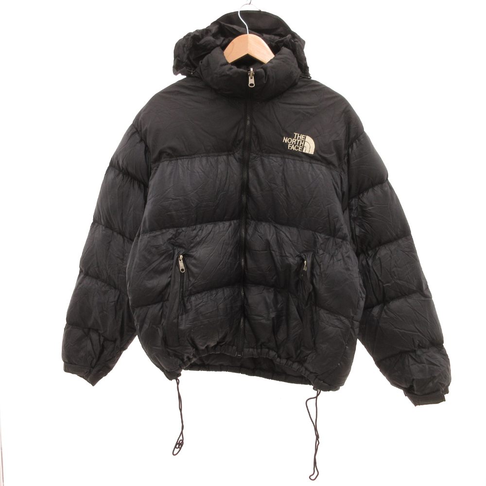 【中古】ザノースフェイス THE NORTH FACE ヌプシ 落ち込む上衣 ロゴタイプ 下唇立ちふさがる 黒 黒いこと /JS ■GY18 メンズ 【ベクター 古着】 260127