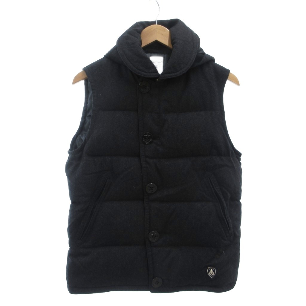 【中古】オーチバル ORCIVAL オーシバル ダウンベスト 3 黒 ブラック フード付き マリンボタン キルティング /NU ■GY18 メンズ 【ベクトル 古着】 260219
