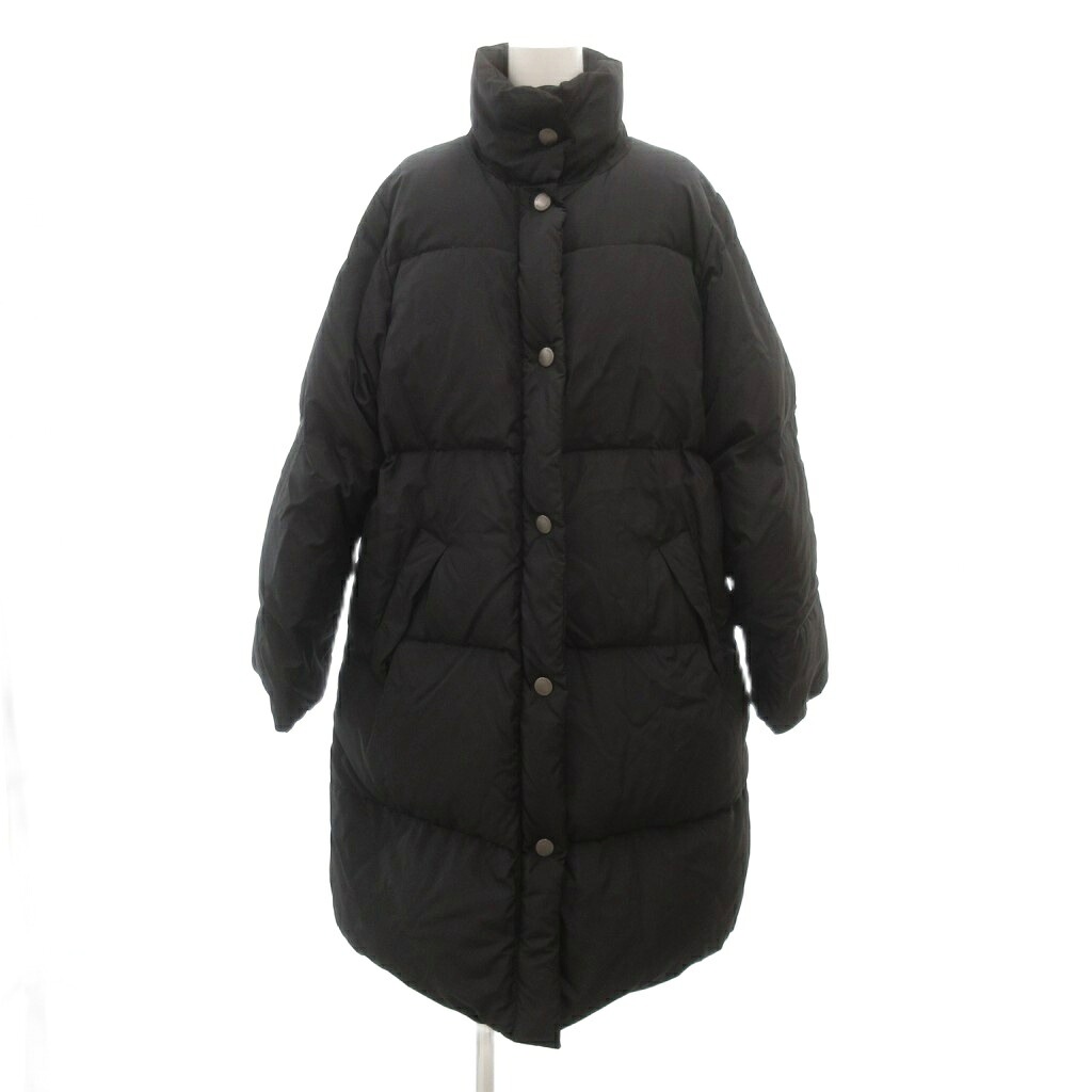 【中古】マックスマーラ ウィークエンドライン MAX MARA WEEKEND LINE ボリューム ダウンコート ロング 42 黒 ブラック /UO ■GY18 レディース 【ベクトル 古着】 260203