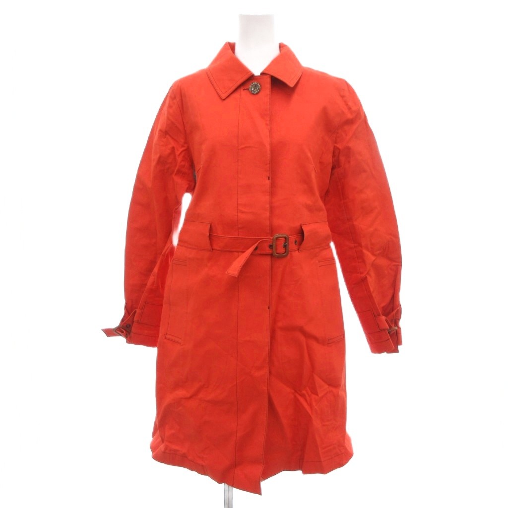 【中古】オールドイングランド OLD ENGLAND マッキントッシュ MACKINTOSH 別注 ステンカラーコート ゴム引き 36 オレンジ系 /UO ■GY18 レディース 【ベクトル 古着】 260201