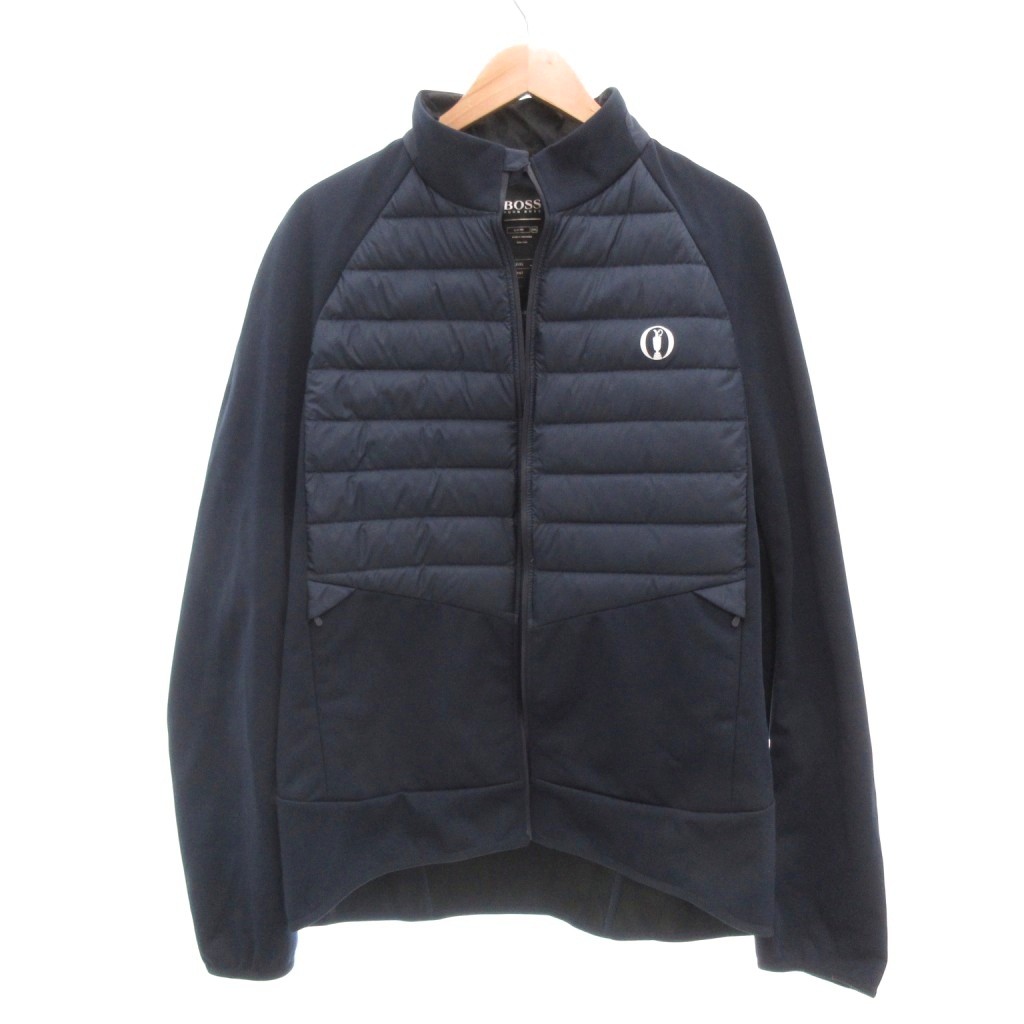 【中古】ヒューゴボス HUGO BOSS ダウンジャケット キルティング 切替 ロゴ XXL 紺 ネイビー /TZ ■GY17 メンズ 【ベクトル 古着】 260129｜ブランド古着の買取販売ベクトル