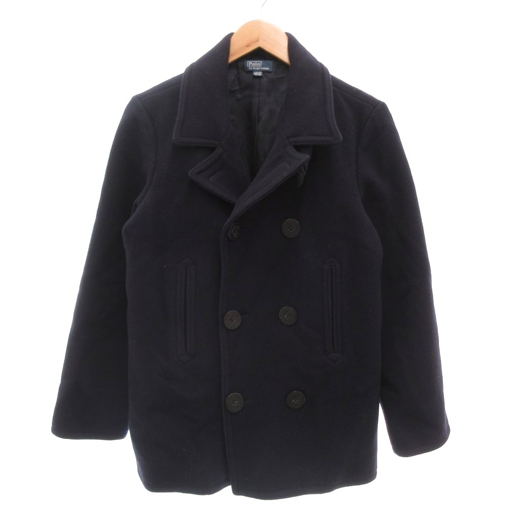 【中古】ポロ バイ ラルフローレン Polo by Ralph Lauren ピーコート Pコート ダブルブレスト チンストラップ L 紺 ネイビー /TZ ■GY17 キッズ 【ベクトル 古着】 260129｜ブランド古着の買取販売ベクトル 11,607円