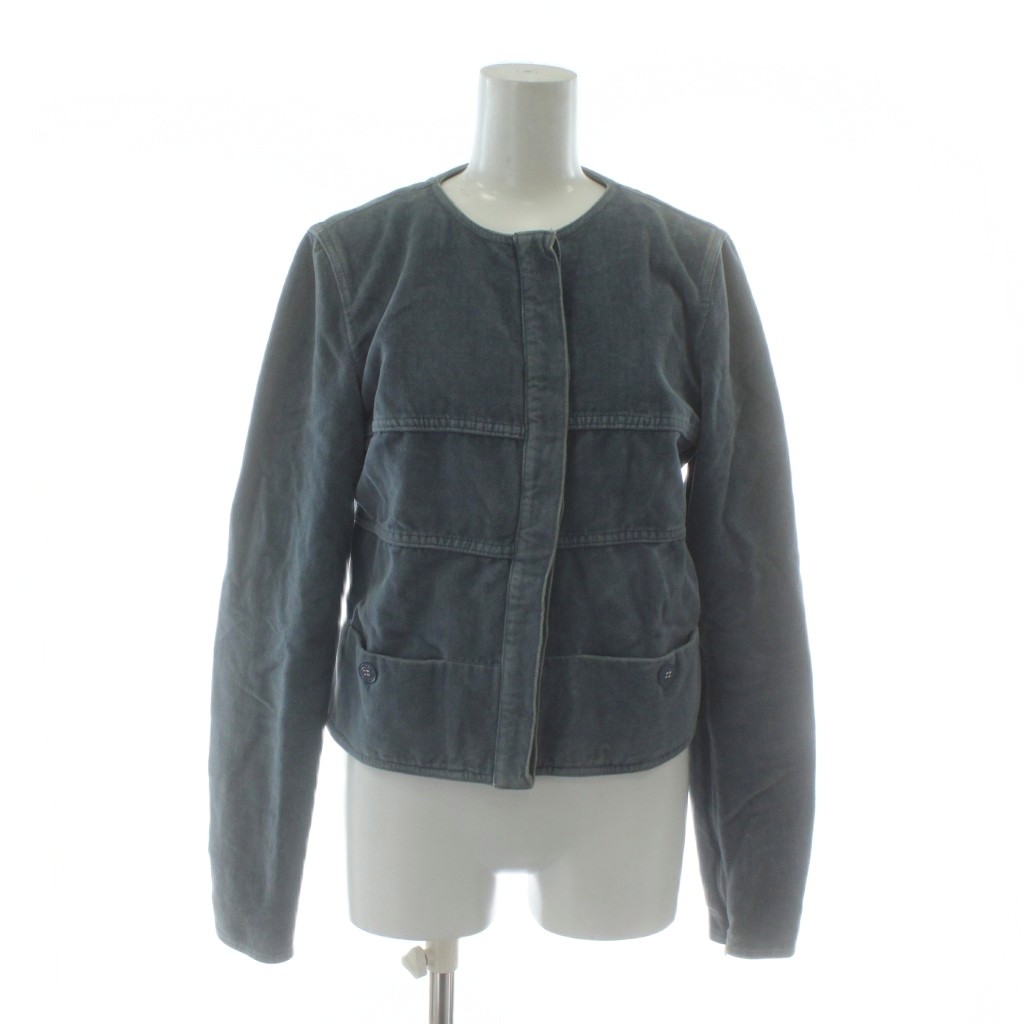 【中古】シャネル CHANEL 02A 否色つや 上衣 天鵞絨 比翼名取り草 38 薄墨色 P20057V11559 /XZ ■GY18 レディース 【ベクター 古着】 260130