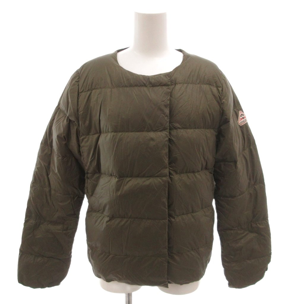 【中古】ピレネックス Pyrenex CANNES カンヌ 落ち込む上衣 否色つや ダブル 40 カーキ HWO061 /FF ■GY18 レディース 【ベクター 古着】 260211