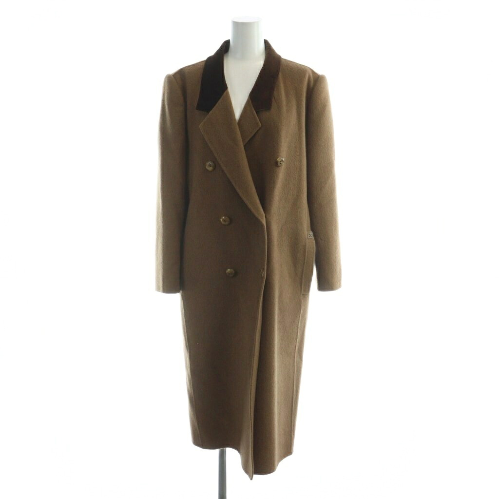 【中古】レリアン Leilian カシミール100% チェスター 厚地の外套 ロング ダブル 9 茶 赤銅色 ■GY44 /MQ レディース 【ベクター 古着】 260211