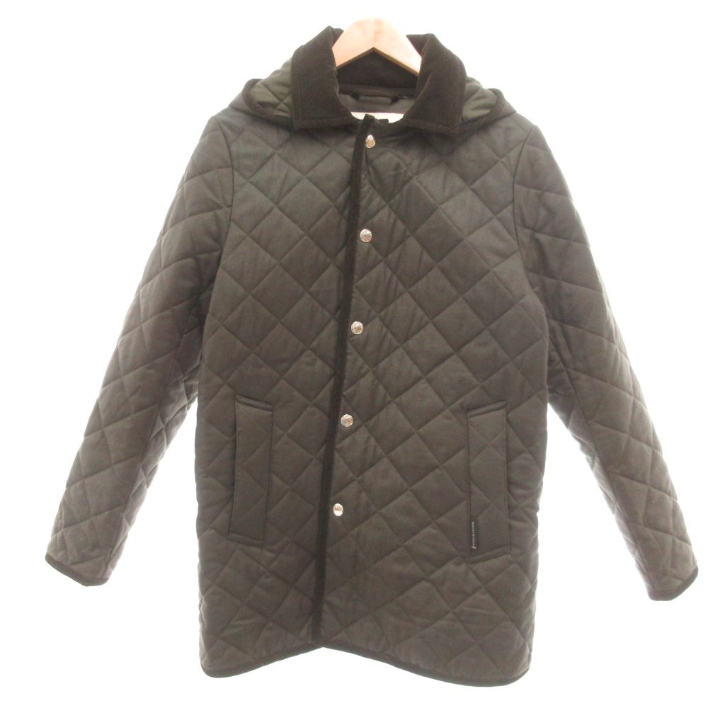 【中古】マッキントッシュ MACKINTOSH CROCKETFORD EX キルティング フーデッドコート 中綿 ウール 襟コーデュロイ 36 カーキ系 /UO ■GY18 メンズ 【ベクトル 古着】 260212｜ブランド古着の買取販売ベクトル