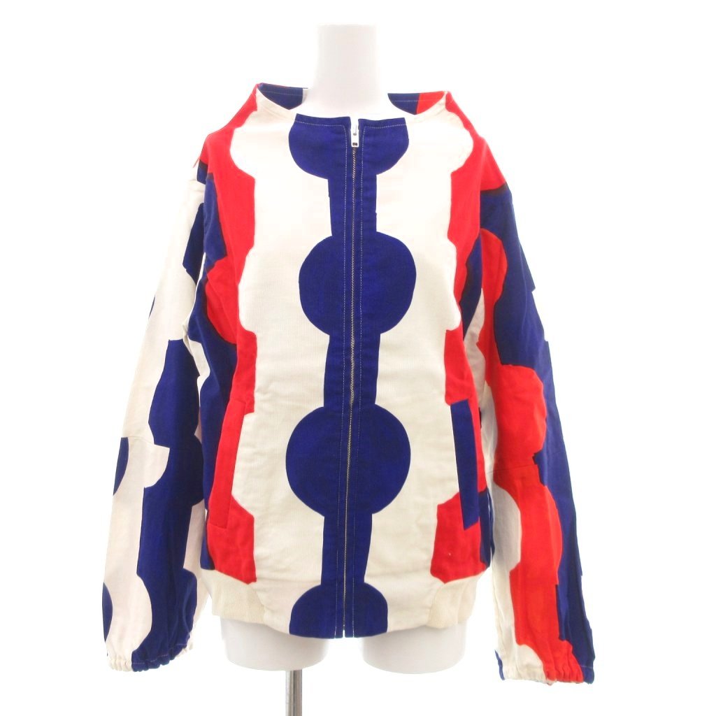 【中古】ツモリチサト TSUMORI CHISATO コットン ブルゾン O&Oポコポコストライプ トリコロール 2 白 赤 青 /UO ■GY18 レディース 【ベクトル 古着】 260212