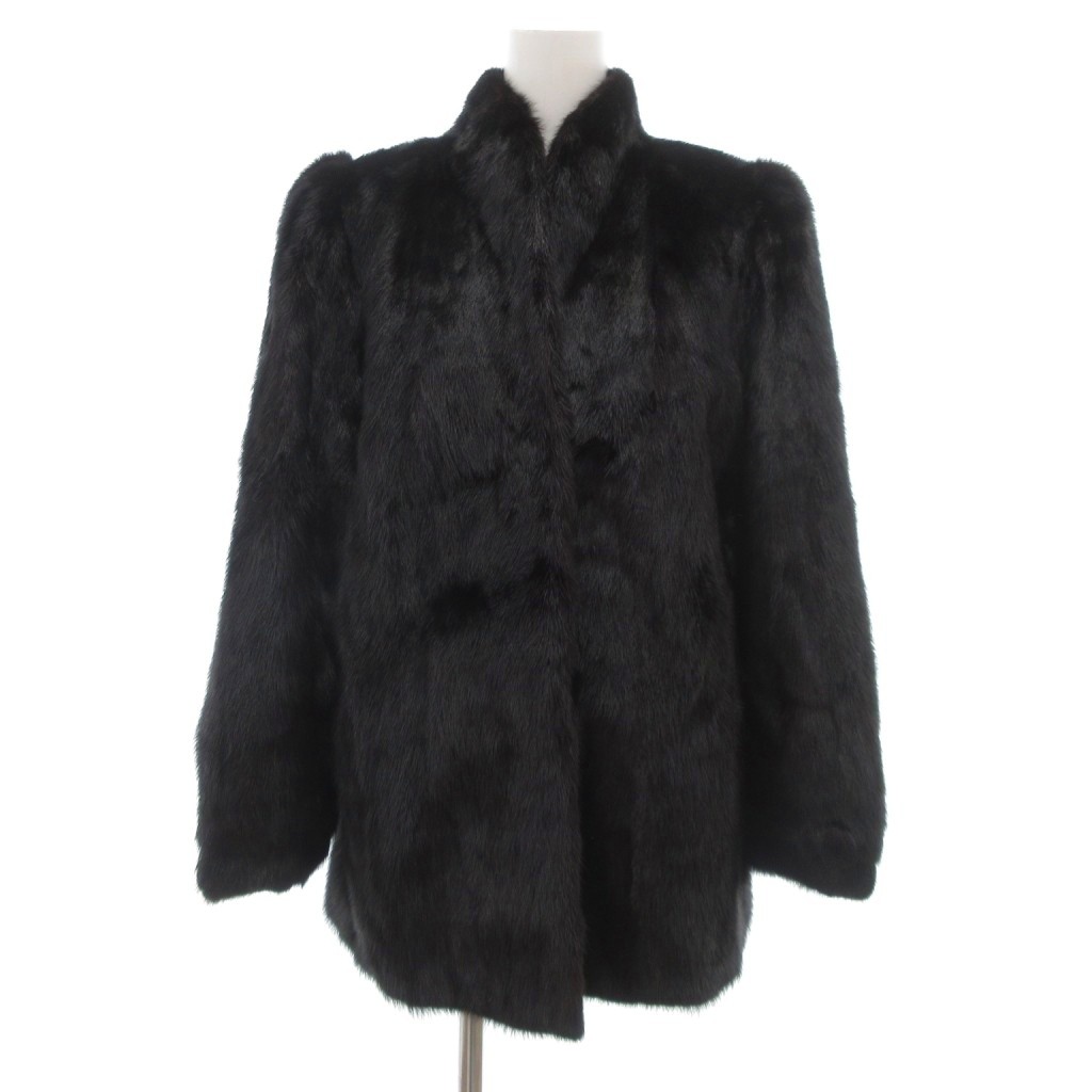 【中古】ノーブランド 美品 ファーコート 毛皮 ブラックミンク ミドル ハーフ丈 黒系 ダークブラウン /UO ■GY11 レディース 【ベクトル 古着】 260212｜ブランド古着の買取販売ベクトル