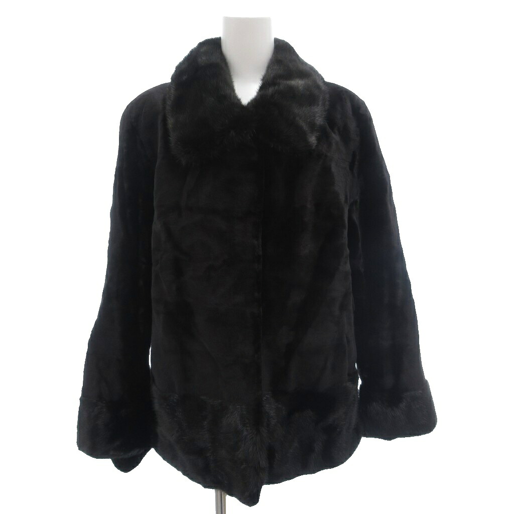 【中古】サガミンク SAGA MINK サガファー SAGA FURS シェアードミンクファーコート 毛皮 ショート丈 M 黒 ブラック /GV ■GY11 レディース 【ベクトル 古着】 260213｜ブランド古着の買取販売ベクトル 14,839円