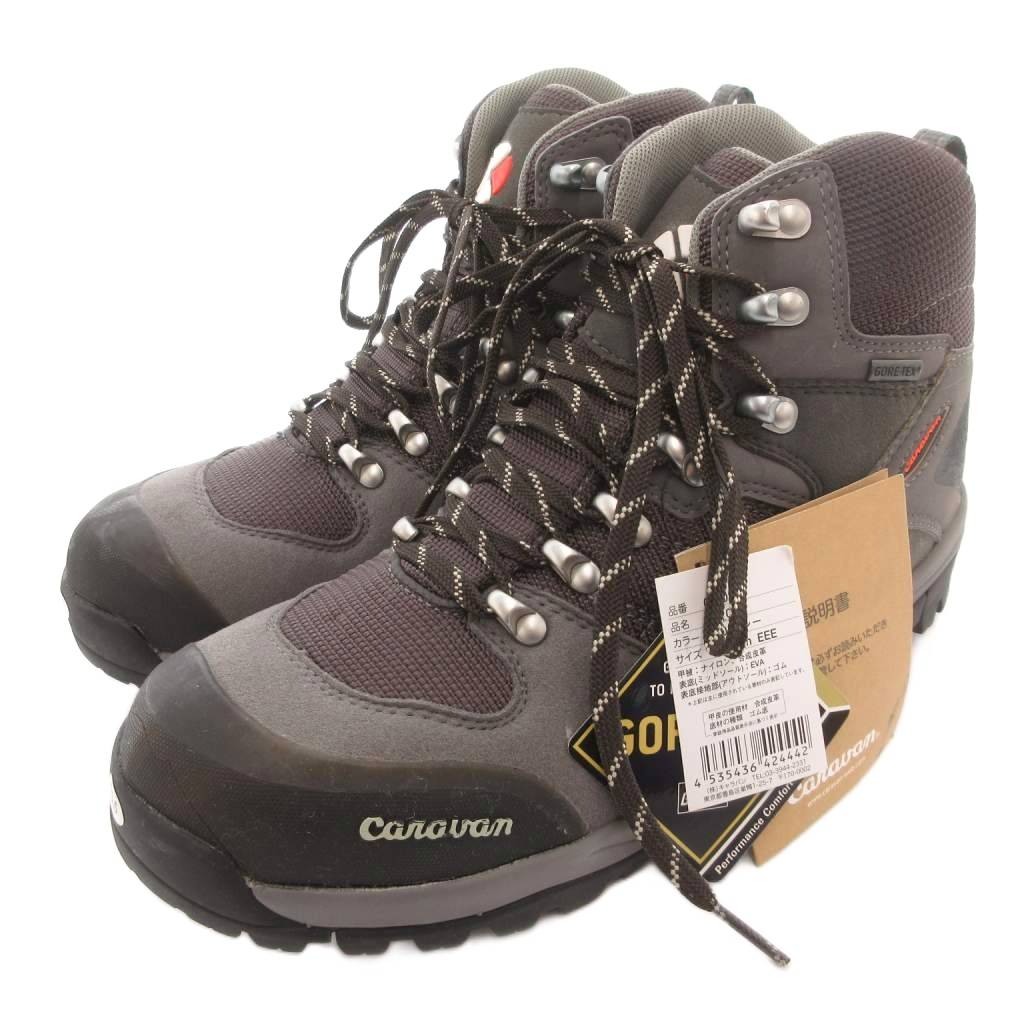 【中古】未使用品 CARAVAN キャラバン タグ付き トレッキングシューズ ハイカットスニーカー GORE-TEX 25.5cm グレー /YJ ■GY18 メンズ 【ベクトル 古着】 260219