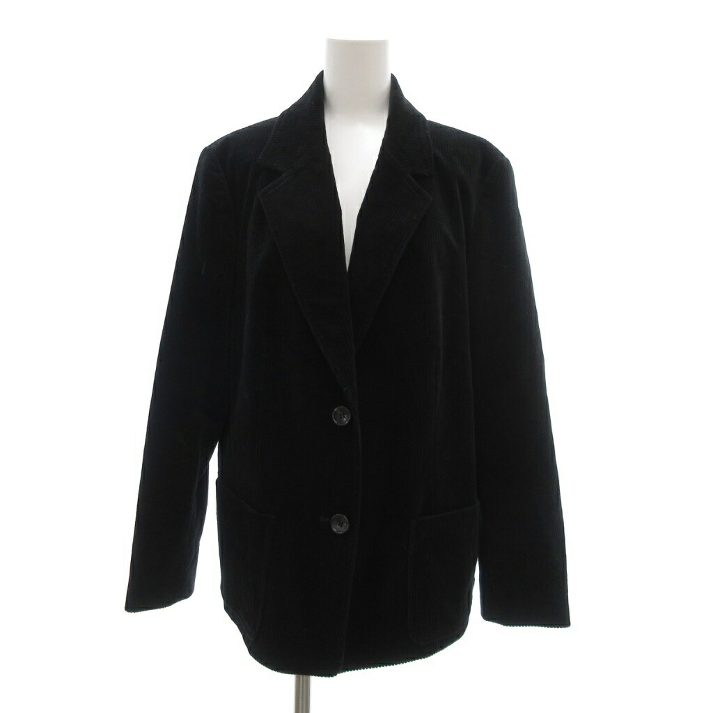 【中古】赤ちょうちんバリー 英国の首都 BURBERRY LONDON テーラードジャケット コール天 裏地ノバチェック 15 黒 黒いこと /UO ■GY18 レディース 【ベクター 古着】 260213
