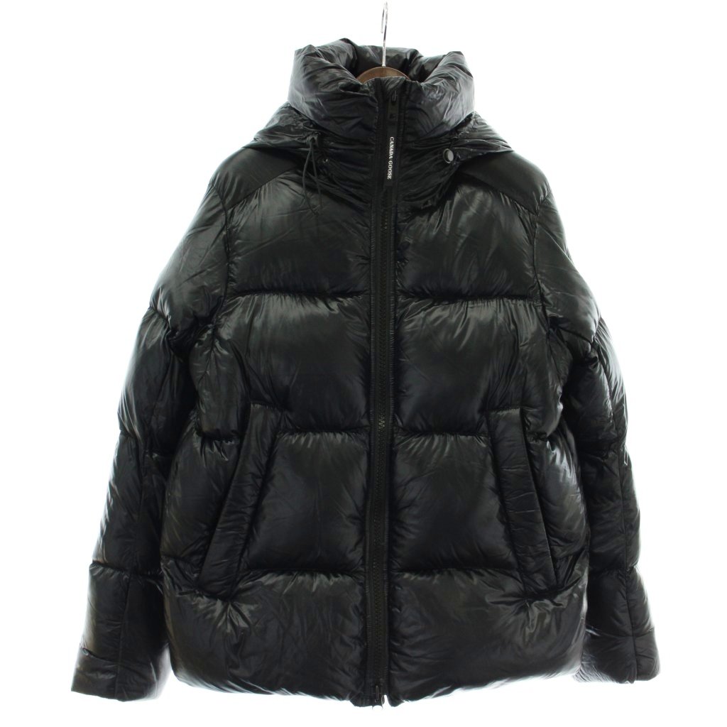 【中古】カナダグース CANADA GOOSE クロフトンパッファー Crofton Puffer 落ちこむ上衣 アウター ナイロン ボンネット ジップアップ ロゴタイプ S 黒 黒いこと 2252MB /XZ ■GY18 メンズ 【ベクター 古着】 260207