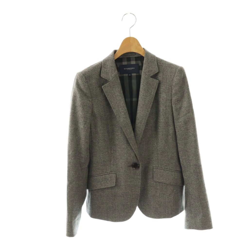 【中古】バーバリー ロンドン BURBERRY LONDON テーラードジャケット シングル ウール混 38 グレー /DF ■GY42 レディース 【ベクトル 古着】 260304｜ブランド古着の買取販売ベクトル
