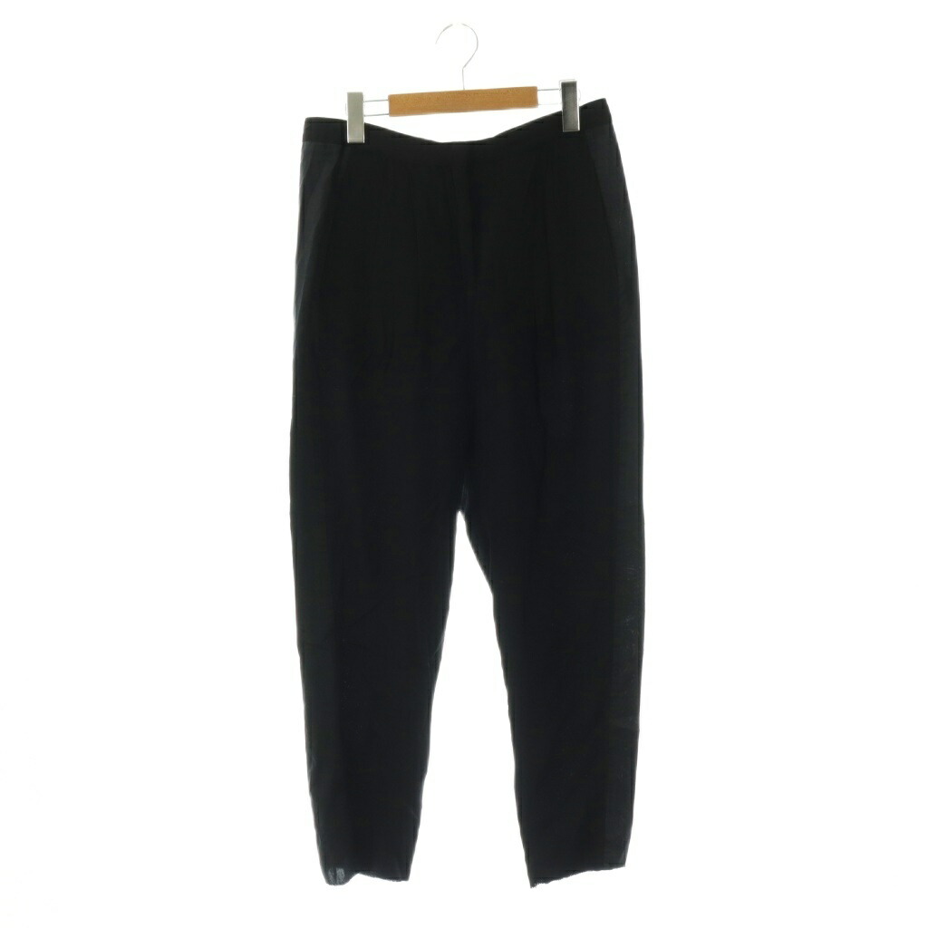 【中古】アクネ Acne スラックス パンツ サイドライン テーパード タック 36 ブラック /HK ■GY99 レディース 【ベクトル 古着】 260316