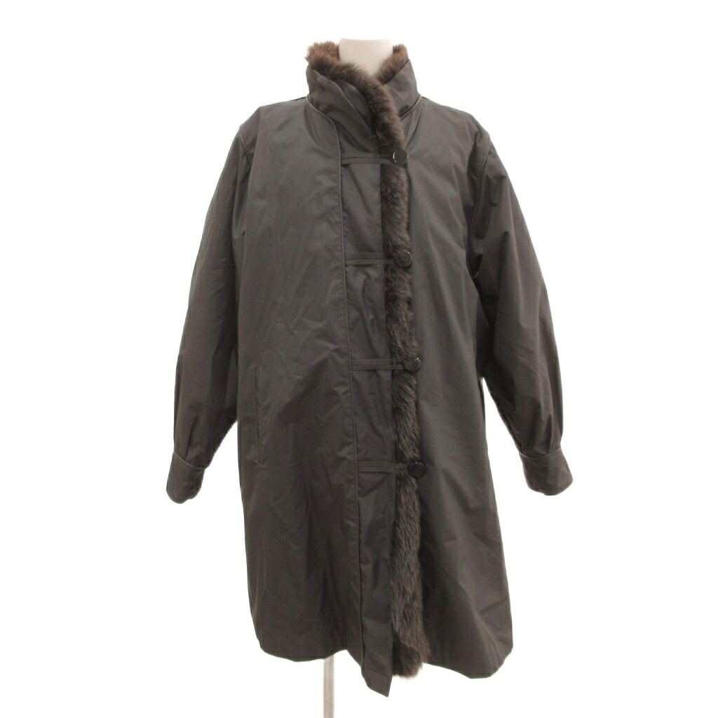 【中古】ノーブランド ファーコート フォックス ロング ライナー グレー /JS ■GY18 レディース 【ベクトル 古着】 260214