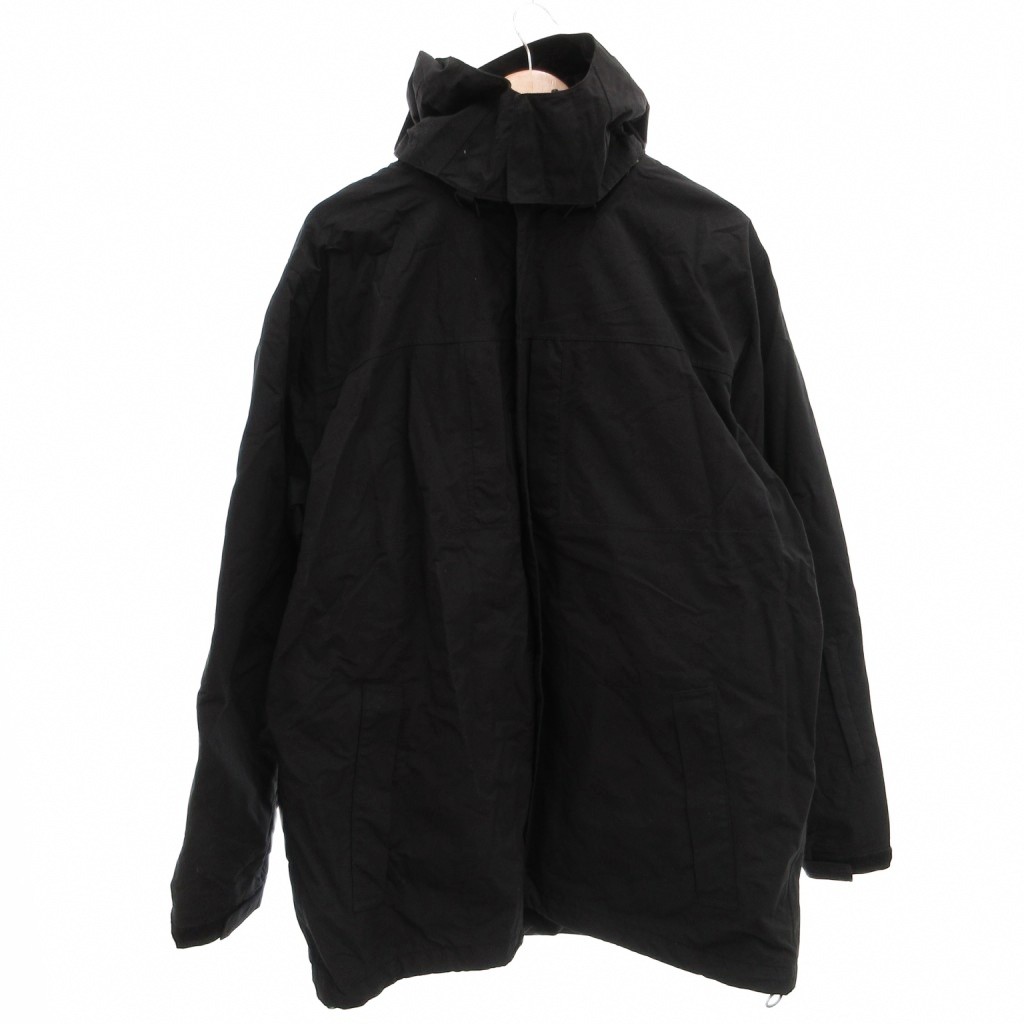 【中古】エディーバウアー EDDIE BAUER ウェザーエッジ マウンテンパーカ ジャケット ナイロン ロング XL 黒 ブラック /FF ■GY18 メンズ 【ベクトル 古着】 260221