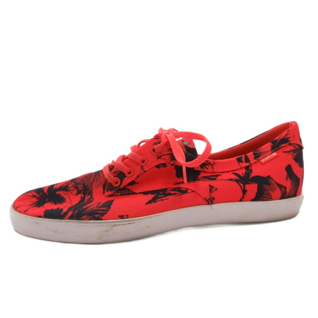 【中古】ハフ HUF スニーカー シューズ ローカット ロゴ ハイビスカス柄 28cm 赤 レッド /FF ■GY18 メンズ 【ベクトル 古着】 260307
