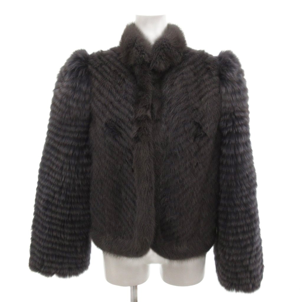 【中古】WHITE-BEAR ファーコート ミンク 毛皮 M ミドル丈 シェブロンカット グレー /TZ 【ベクトル 古着】 260219｜ブランド古着の買取販売ベクトル 15,257円