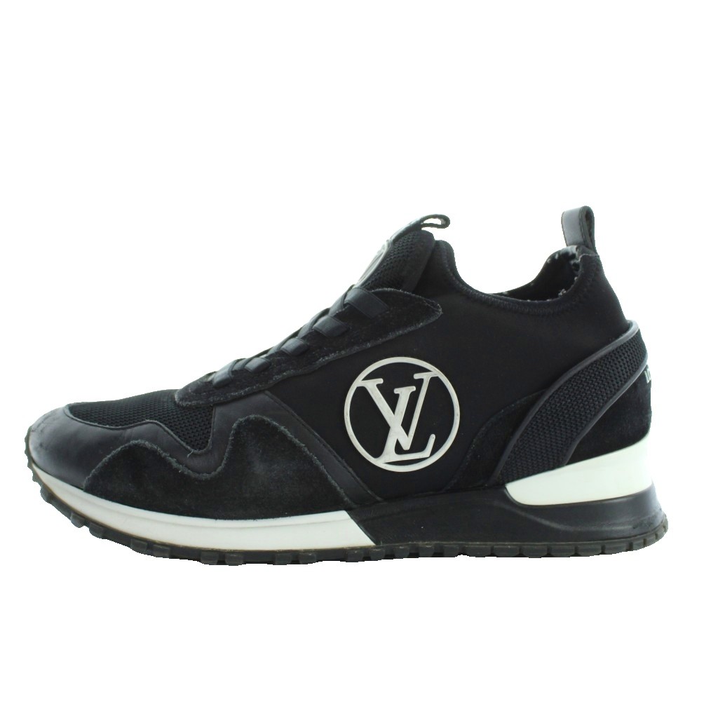 【中古】ルイヴィトン LOUIS VUITTON 21AW ランアウェイ・ライン スニーカー シューズ 靴 ロゴ 39 24.5 黒 ブラック 1A9ER5 /MW ■GY18 メンズ 【ベクトル 古着】 260218|ブランド古着の買取販売ベクトル