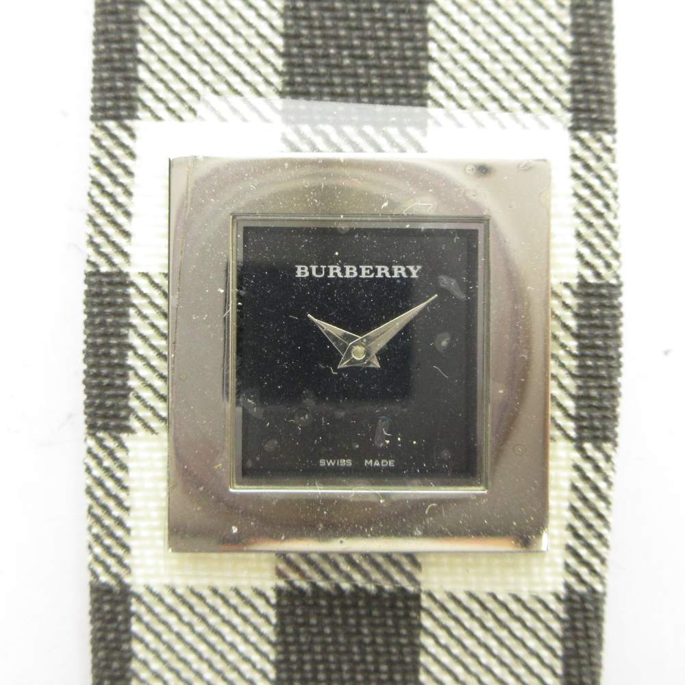 【中古】赤ちょうちんバリー BURBERRY ジャンク品 14200L ウオッチ ご覧なさる 石英 ノバチェック 黒文字盤 しろがね色色 ■GY18 /MQ レディース 【ベクター 古着】 260416