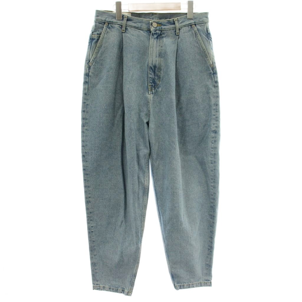 【中古】ヘドメイナー HED MAYNER PLEATED DENIM デニムパンツ ジーンズ プリーツ テーパード ジップフライ 46 青 ブルー /XZ ■GY01 メンズ 【ベクトル 古着】 260222 メンズファッション-ズボン・パンツ