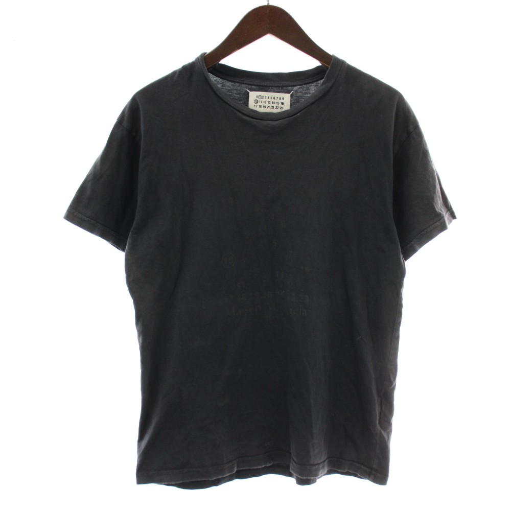 【中古】メゾンマルジェラ Maison Margiela 23SS Tシャツ カットソー 半袖 クルーネック ナンバリングロゴ プリント XS グレー S51GC0522 S20079 /XZ ■GY19 レディース 【ベクトル 古着】 260219