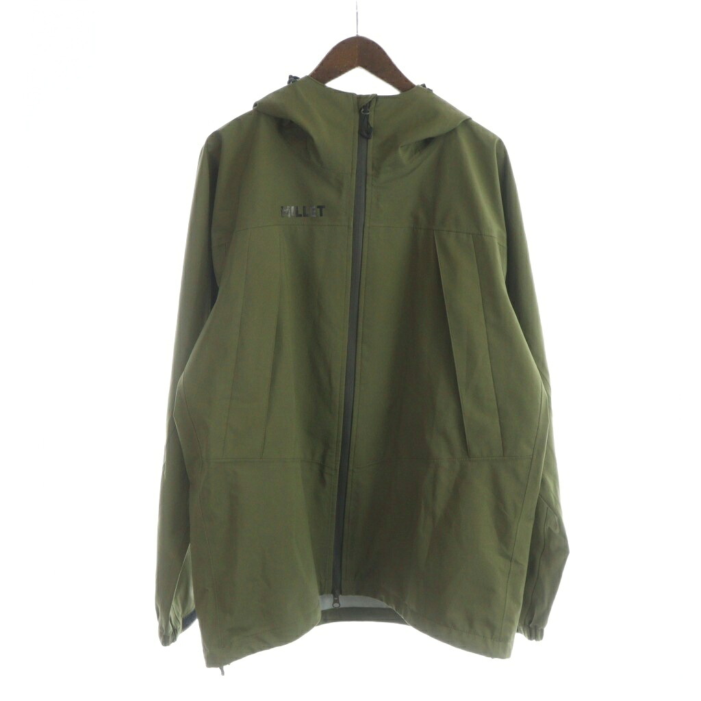 【中古】ミレー MILLET MIV03116 HAKUU JACKET 御山パーカー ロング 長袖 ボンネット ロゴタイプ XL カーキ ■GY19 /MQ メンズ 【ベクター 古着】 260219 メンズファッション-コート・ジャケット