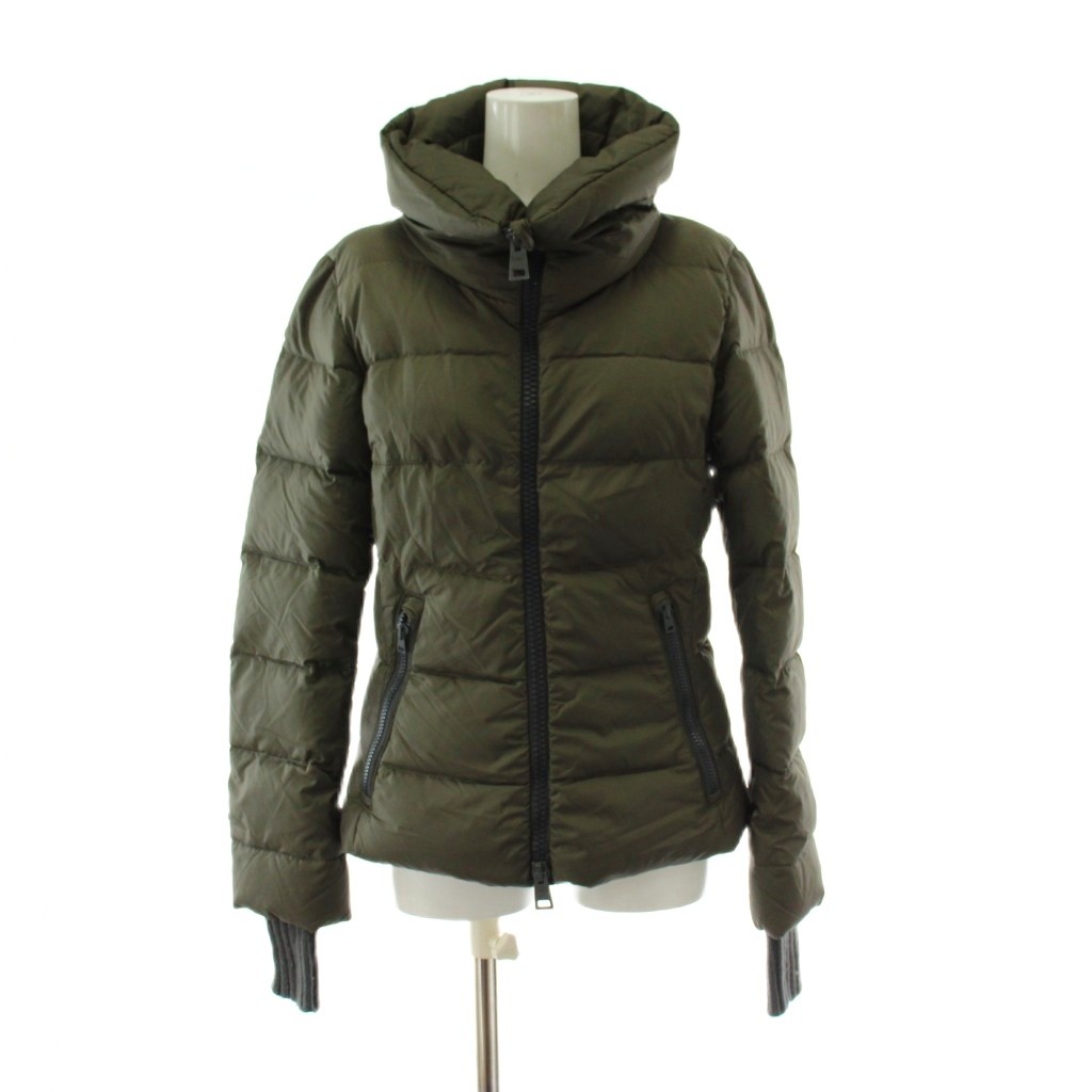 【中古】ヘルノ HERNO PRODUZ LAVJAP ダウンジャケット 42 オリーブ カーキ 無地 ハイネック 長袖 21183-DP-12004-7500 /PP ■GY19 レディース 【ベクトル 古着】 260220
