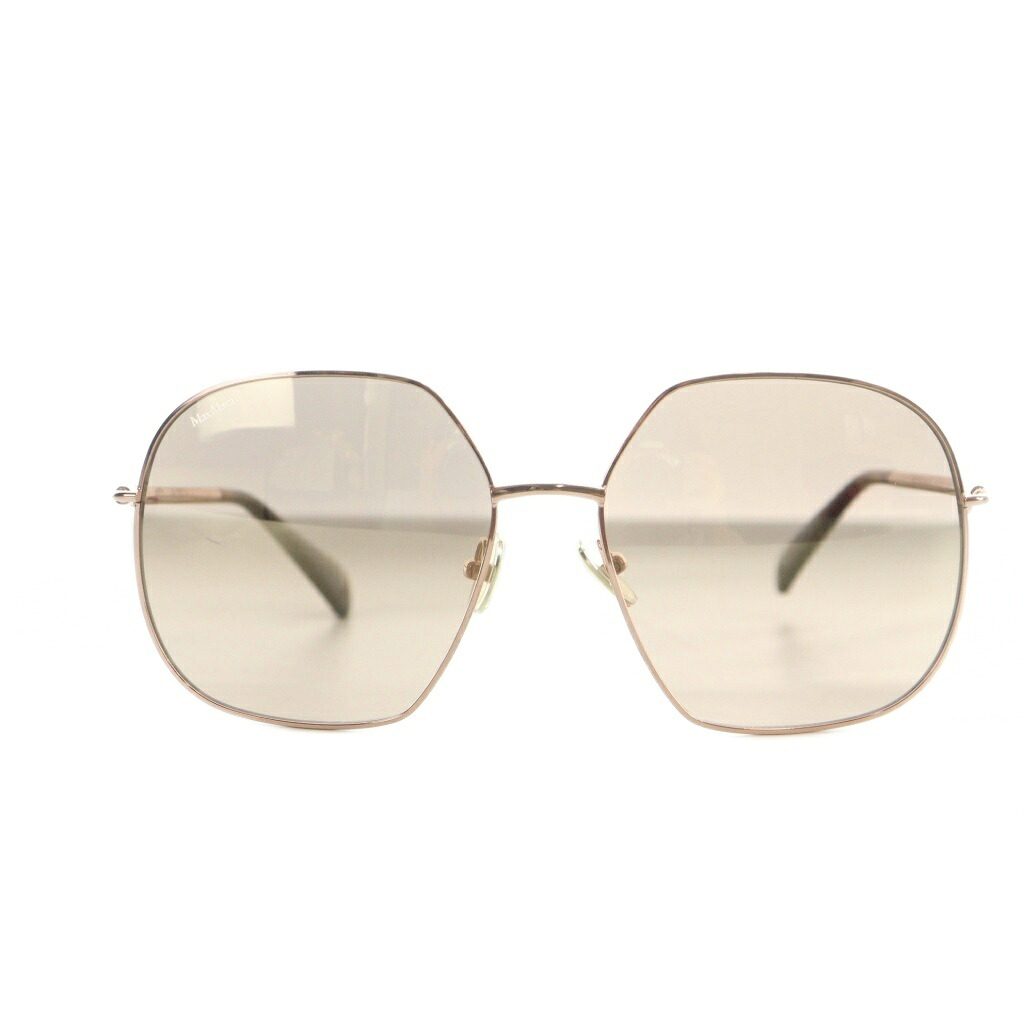 【中古】マックスマーラ MAX MARA MM0061 DESIGN5 サングラス 眼鏡 めがね ロゴ 60□17 ゴールド色 ■GY19 /MQ レディース 【ベクトル 古着】 260222