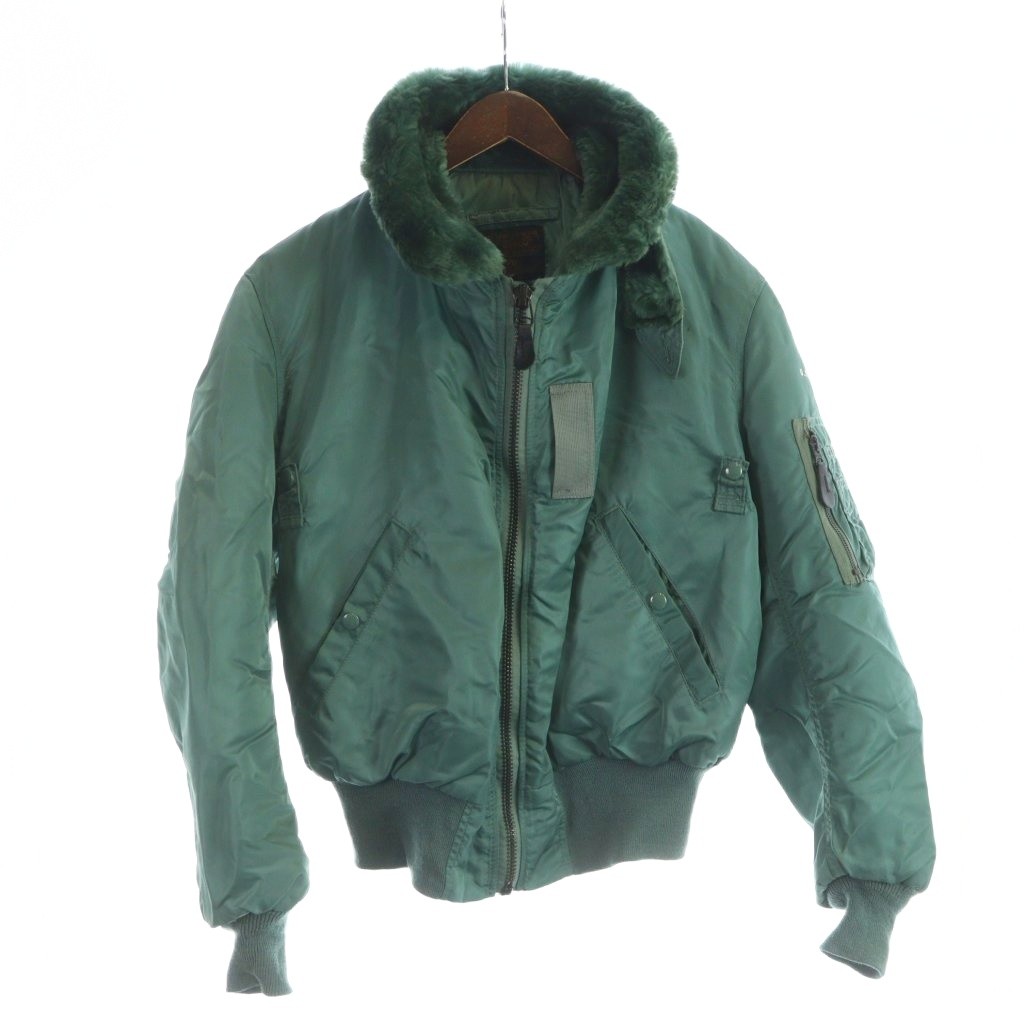【中古】アルファ ALPHA B-15D USA製 フライトジャケット 長袖 ブルゾン ジップアップ M 緑 グリーン ■GY18 /MQ メンズ 【ベクトル 古着】 260302 15,675円