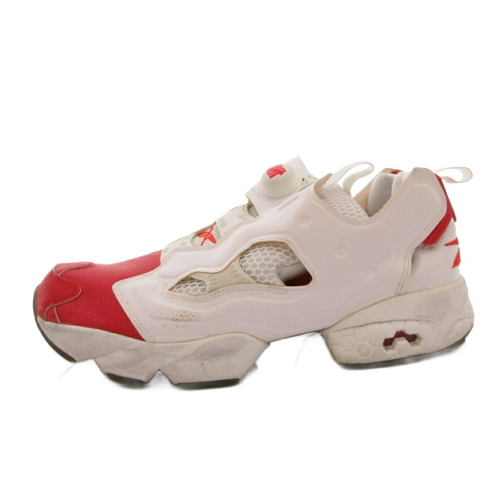 【中古】リーボック Reebok ×UNDEFEATED INSTA PUMP FURY OG UND スニーカー シューズ ローカット 27.5 白 ホワイト 赤 レッド BS5508 /FF ■GY12 メンズ 【ベクトル 古着】 260319