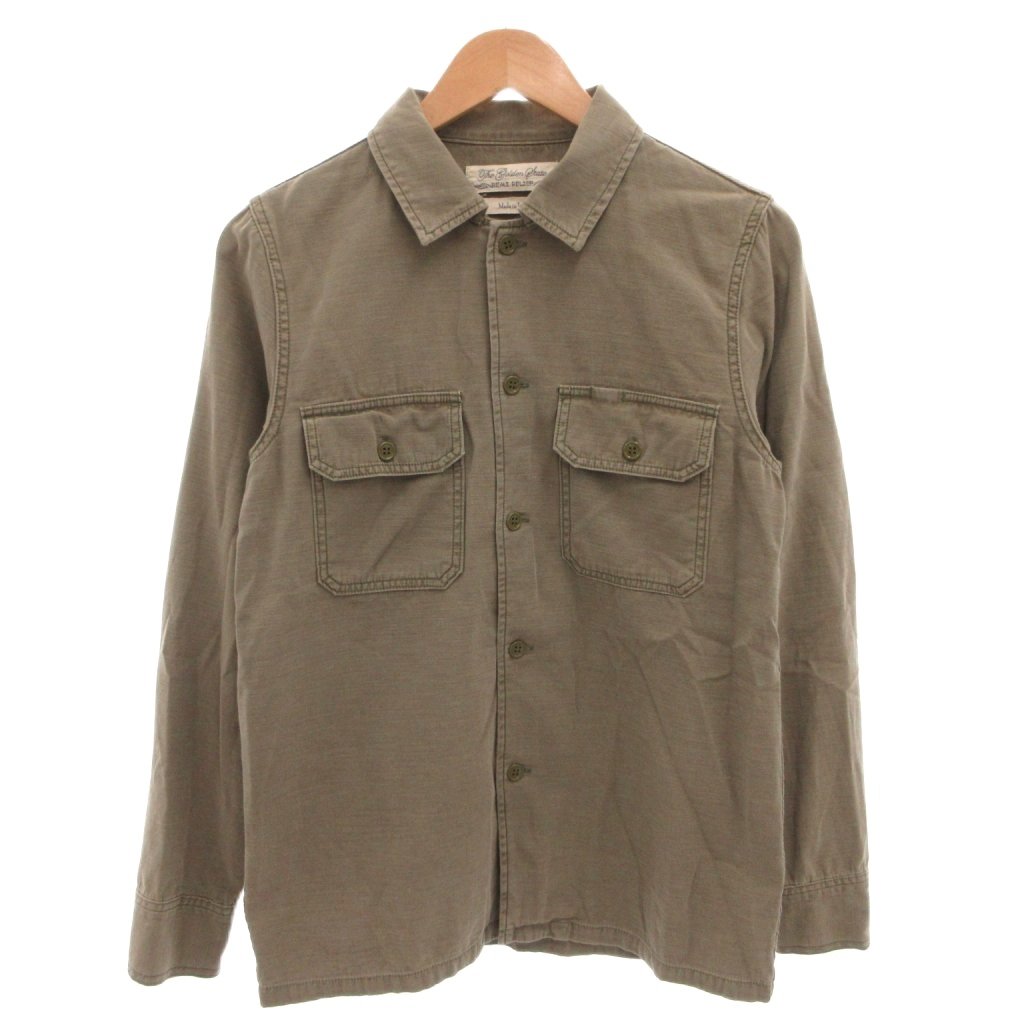【中古】レミレリーフ REMI RELIEF シャツ カジュアル 長袖 コットン M カーキ /FF ■GY12 メンズ 【ベクトル 古着】 260325