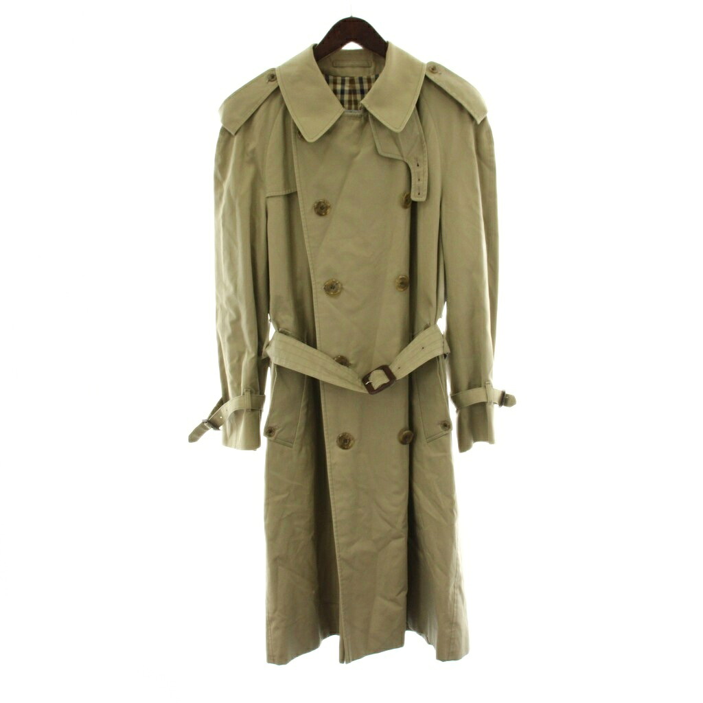 【中古】アクアスキュータム AQUASCUTUM トレンチコート ベージュ ベルト付き ロング丈 /PP ■GY12 メンズ 【ベクトル 古着】 260227 10,703円