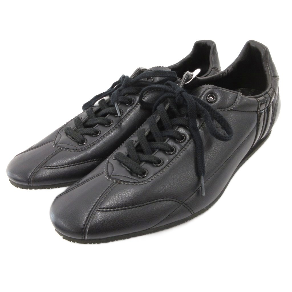 【中古】パトリック PATRICK タグ付き 29571 DATIA ダチア スニーカー シューズ ローカット レザー 42 黒 ブラック /JS ■GY12 メンズ 【ベクトル 古着】 260317