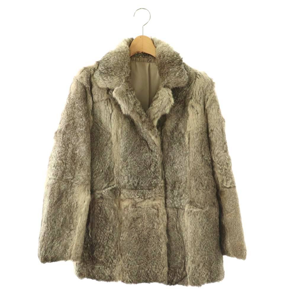 【中古】ノーブランド ファーコート アウター ブラウン ベージュ /CX ■GY18 レディース 【ベクトル 古着】 260317