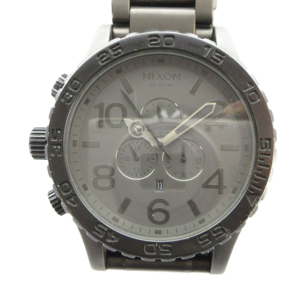 【中古】ニクソン NIXON 51-30 ウオッチ ご覧なさる 石英 クロノグラフ デイト 暦付き添い人 ラウンド 黒 黒いこと ■GY18 /MQ メンズ 【ベクター 古着】 260414