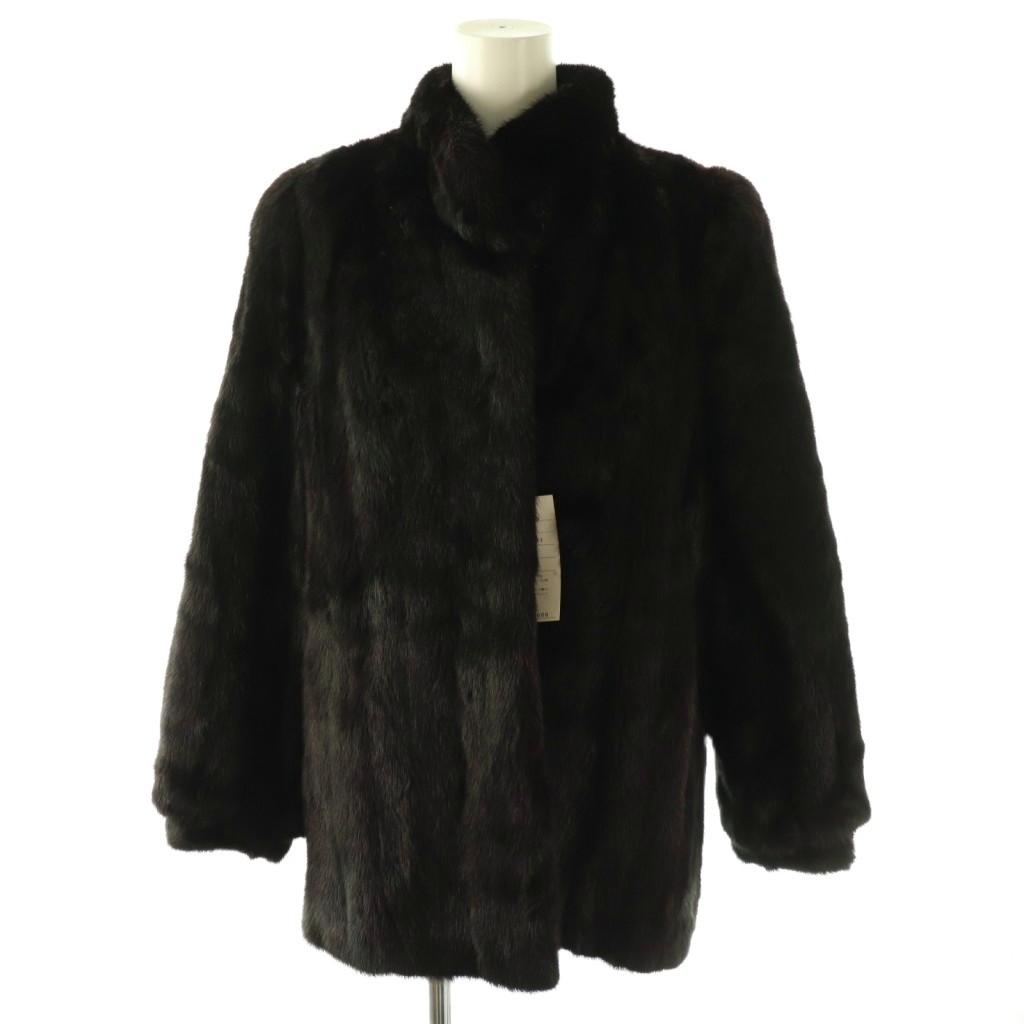 【中古】サガミンク SAGA MINK 銀サガ ファーコート ファージャケット ブラックミンクファー 毛皮 F ダークブラウン /TK ■GY18 レディース 【ベクトル 古着】 260316