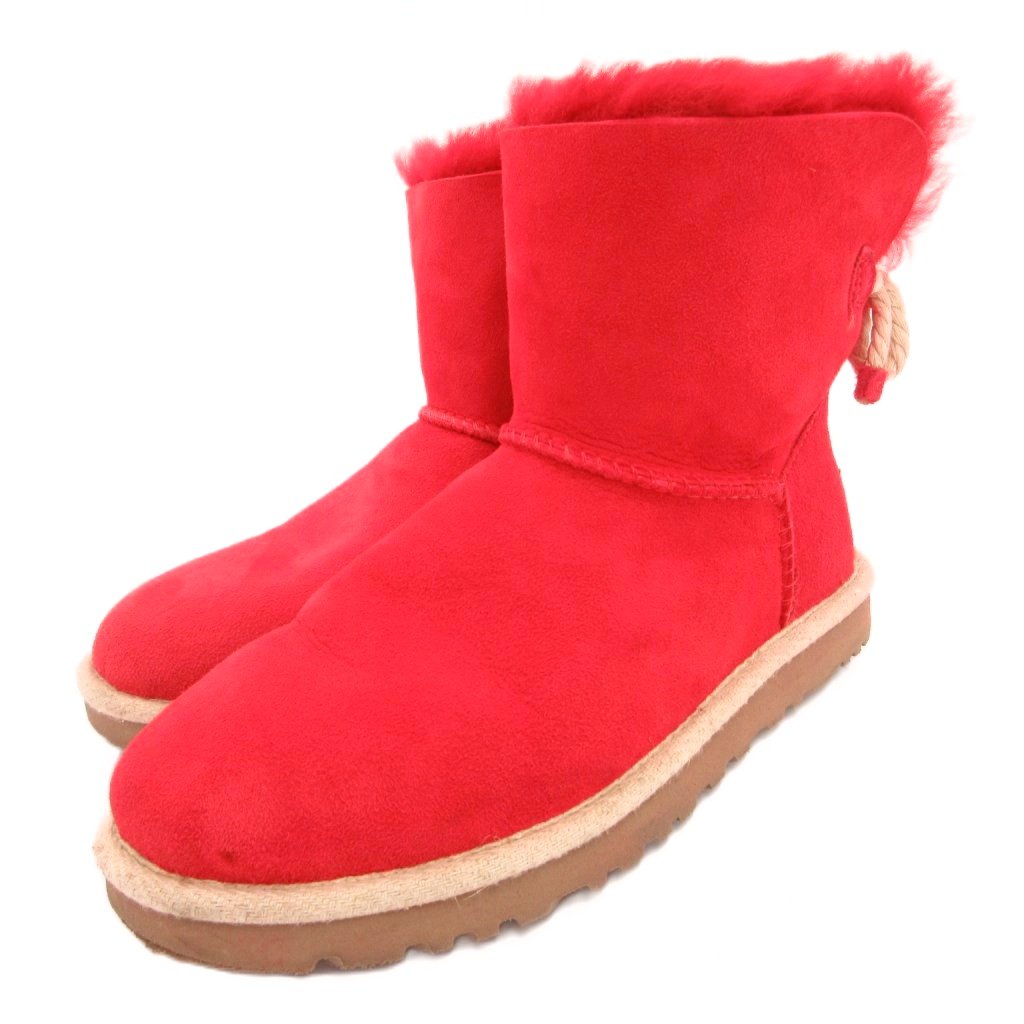 【中古】アグ オーストラリア連邦 UGG australia 1006493 W SELENE ムートンブーツ ボア スエードクロスなめし革 US6 23糎 赤 赤いこと 1006493 /JS ■GY03 レディース 【ベクター 古着】 260321