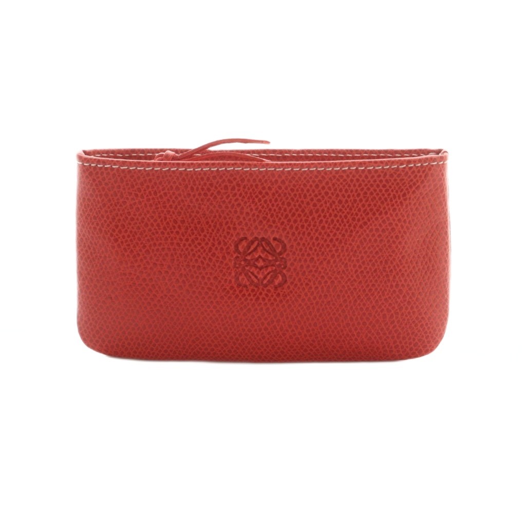 【中古】ロエベ LOEWE コインケース 小銭入れ レザー アナグラム 赤 /MI ■OH ■GY18 レディース 【ベクトル 古着】 260302