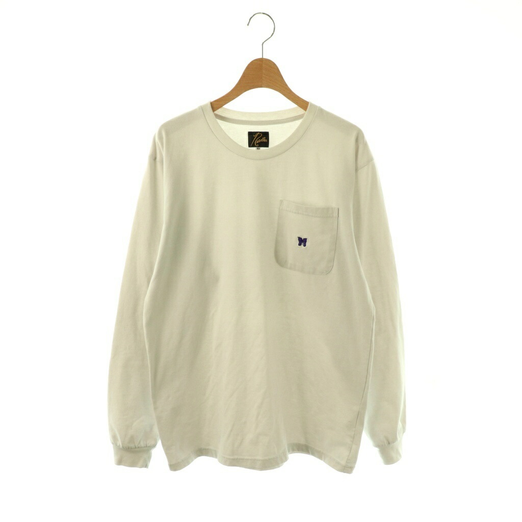 【中古】ニードルス ニードルズ Needles L/S Crew Neck Tee Poly Jersey ロングTシャツ XS 白 ホワイト 長袖 クルーネック ロゴ /AZ ■GY01 レディース 【ベクトル 古着】 260316