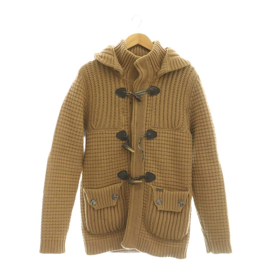 【中古】バーク Bark ジャケット ニット トグルボタン フード XS ベージュ /DO ■GY18 メンズ 【ベクトル 古着】 260312