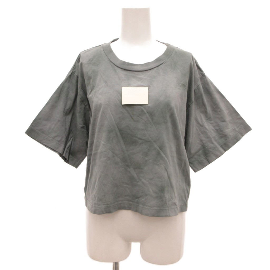 【中古】エムエムシックス メゾンマルジェラ MM6 Maison Margiela S62GD0112 22SS Tシャツ カットソー 半袖 ワンポイント タイダイ XS グレー /JS ■GY19 レディース 【ベクトル 古着】 260313