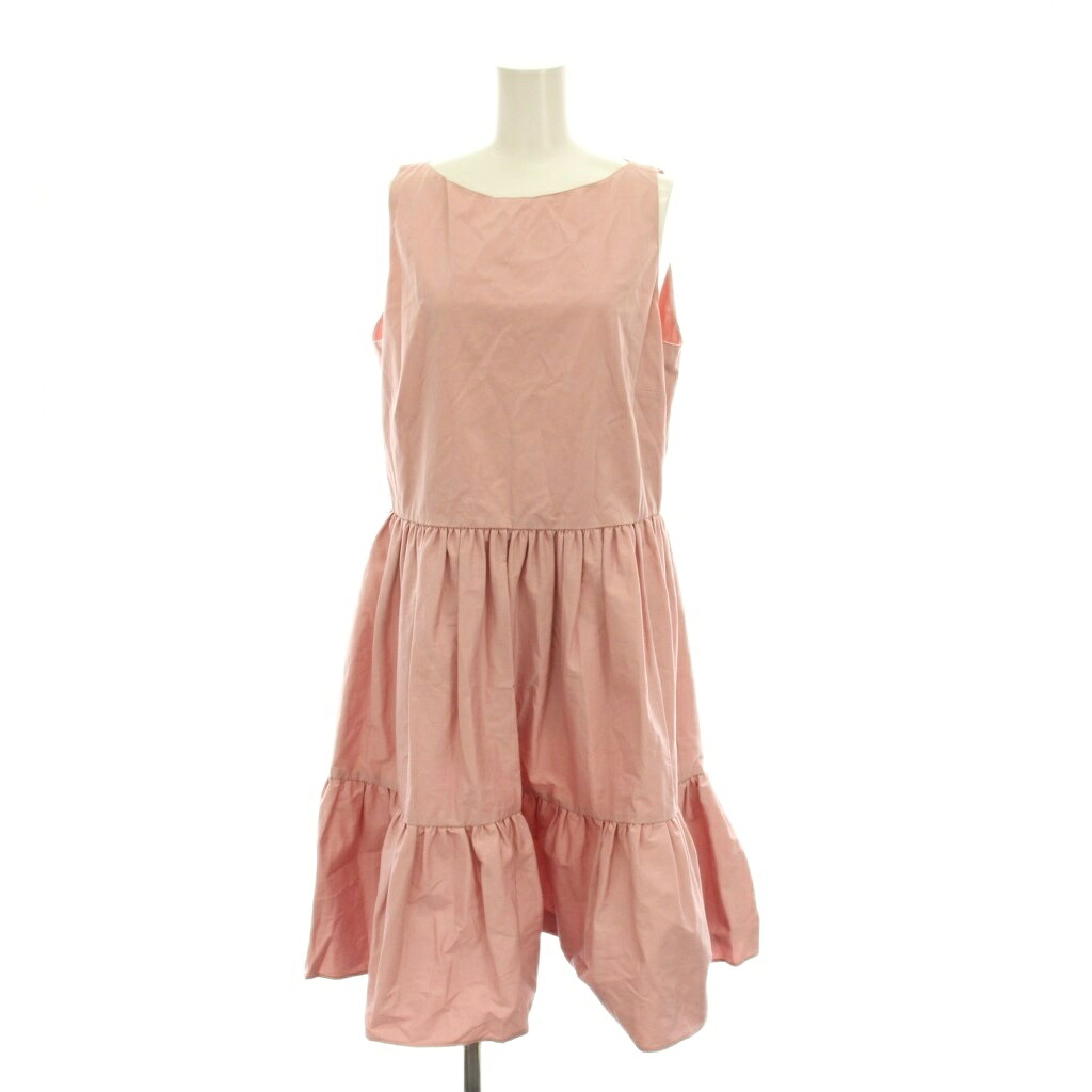 【中古】レッド ヴァレンティノ RED VALENTINO ワンピース ノースリーブ ひざ丈 ギャザー切替 46 ピンク /YM ■GY19 レディース 【ベクトル 古着】 260313 15,048円