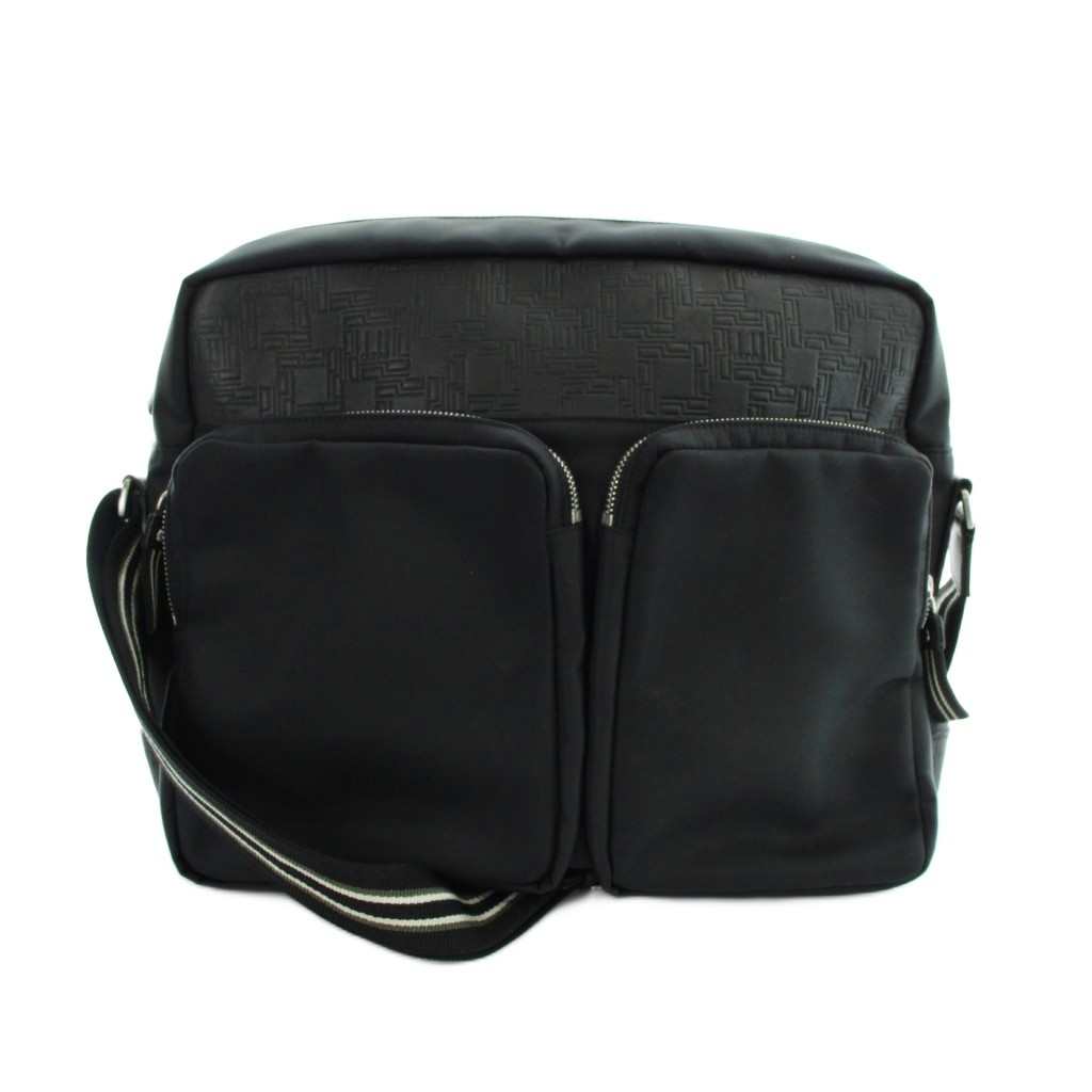 【中古】ダン吸血鬼 dunhill ディーエイト ショルダーバッグ 曲がったがけ ナイロン なめし革 黒 黒いこと ■GY18 /MQ メンズ 【ベクター 古着】 260313