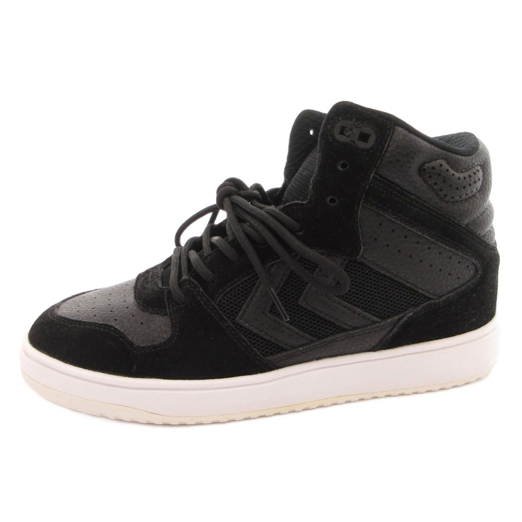【中古】hummel ヒュンメル スニーカー シューズ ハイカット 25.5 黒 ブラック /FF ■GY11 メンズ 【ベクトル 古着】 260325